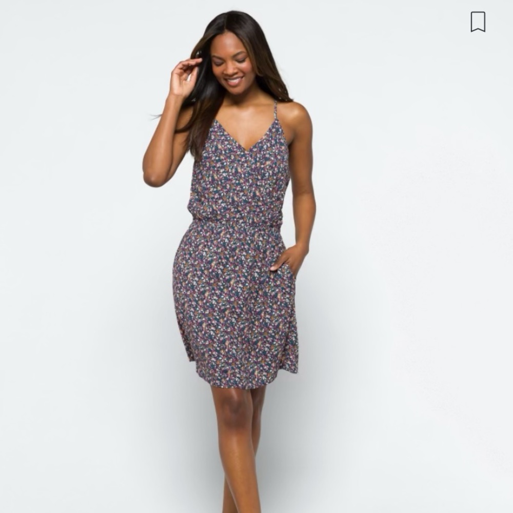 Spring/Summer Dress. XS. Navy/Floral Print.